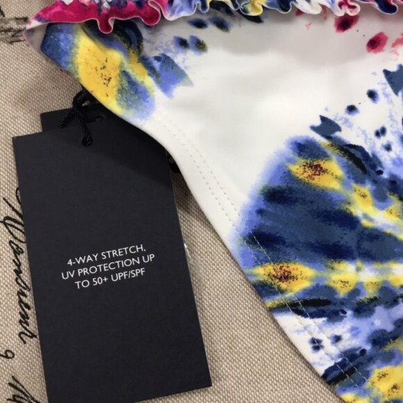 Tommy Hilfiger Tie-Dye Smocked Bikini Bottoms - Picture 6 of 6